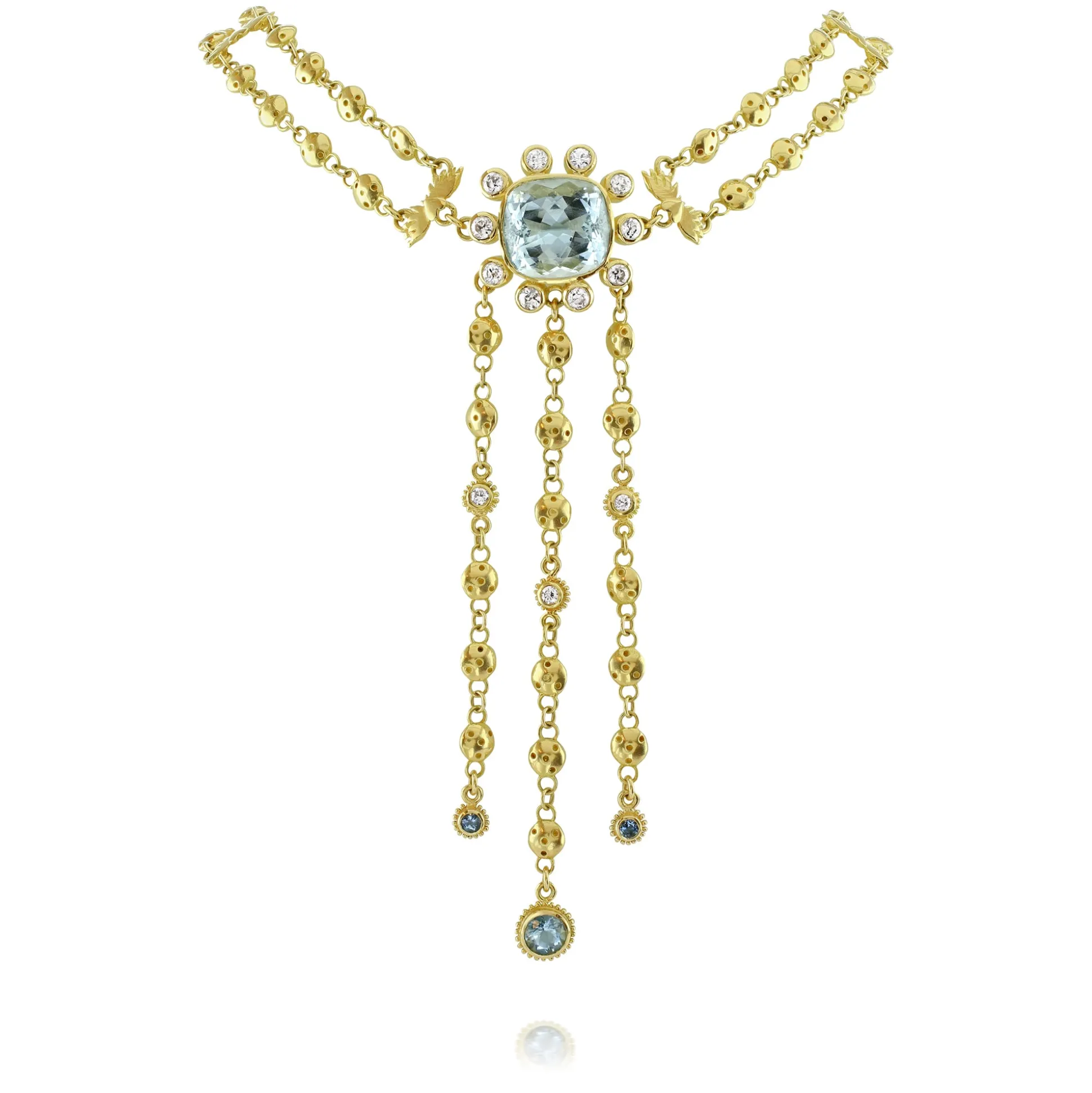 Aquamarine & Diamond Sophie Necklace