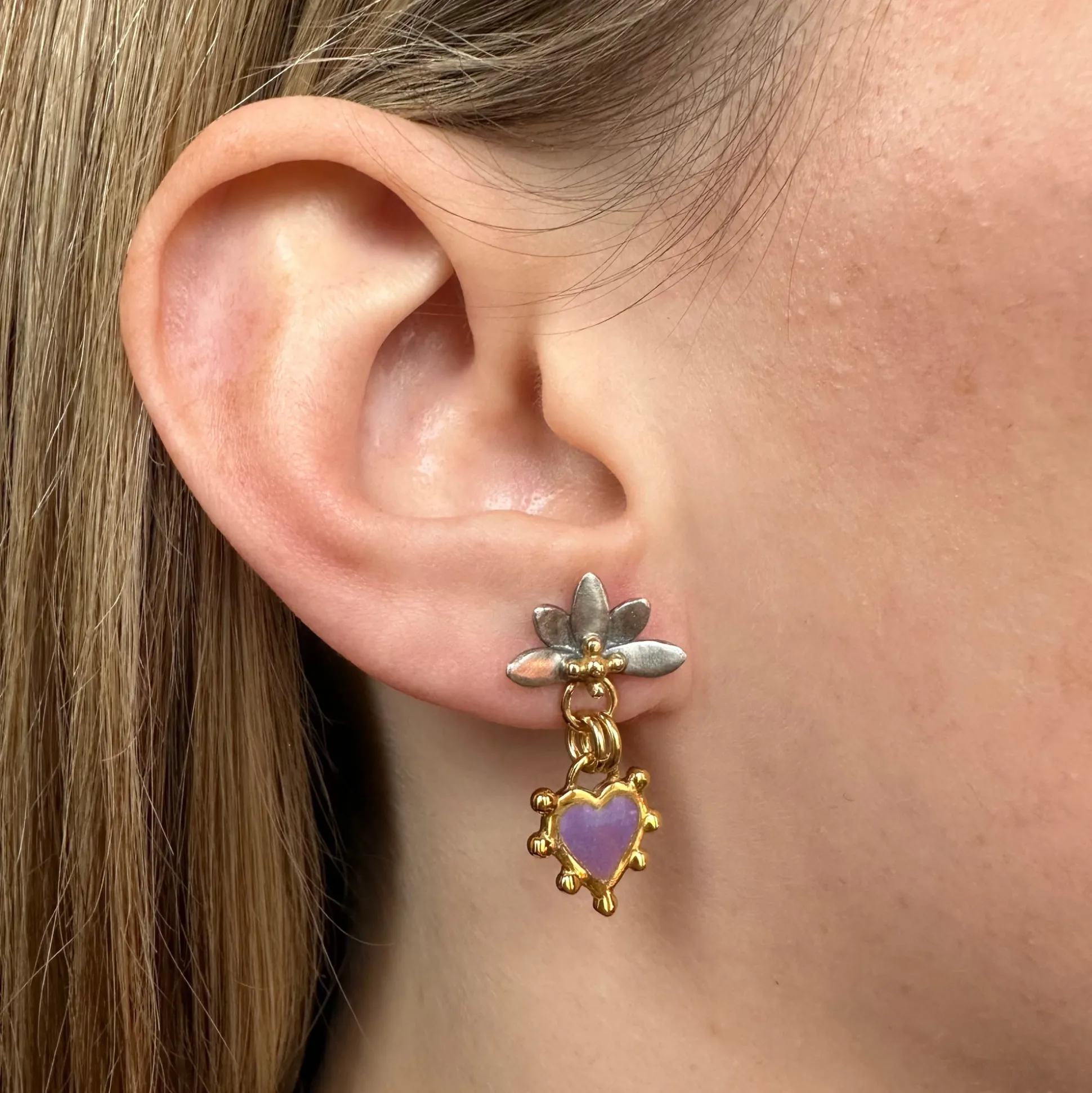 Boho Heart Sunrise Earrings