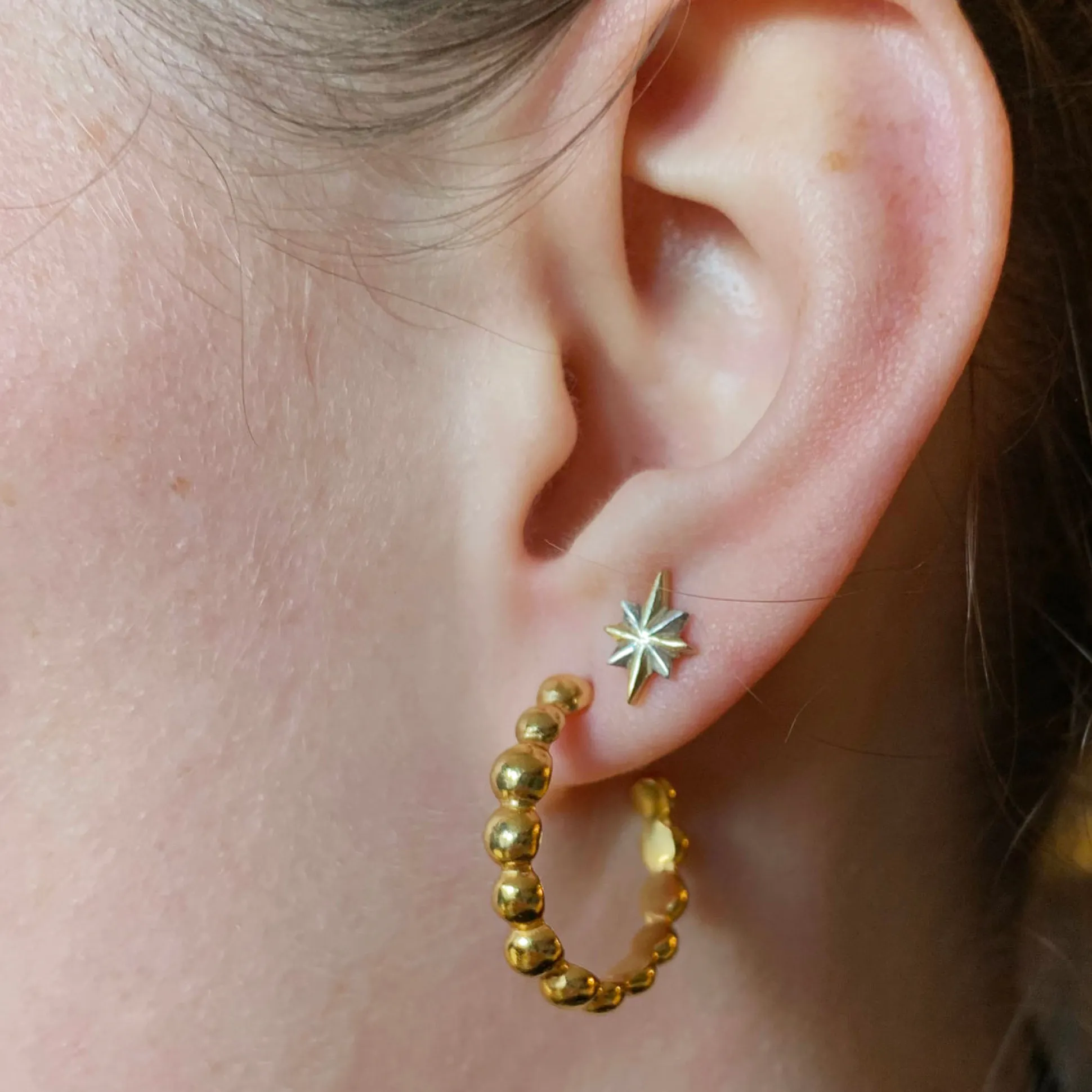 Chubby Pebble Hoop Earrings