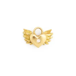 Chubby Winged Heart Charm