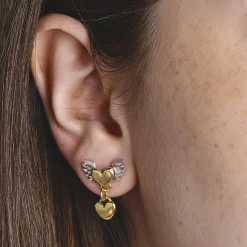 Chubby Winged Heart Drop Earrings | Cult Classics | Sophie Harley