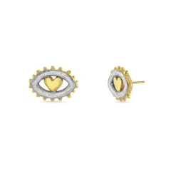 Chunky Eye Amulet Stud Earrings