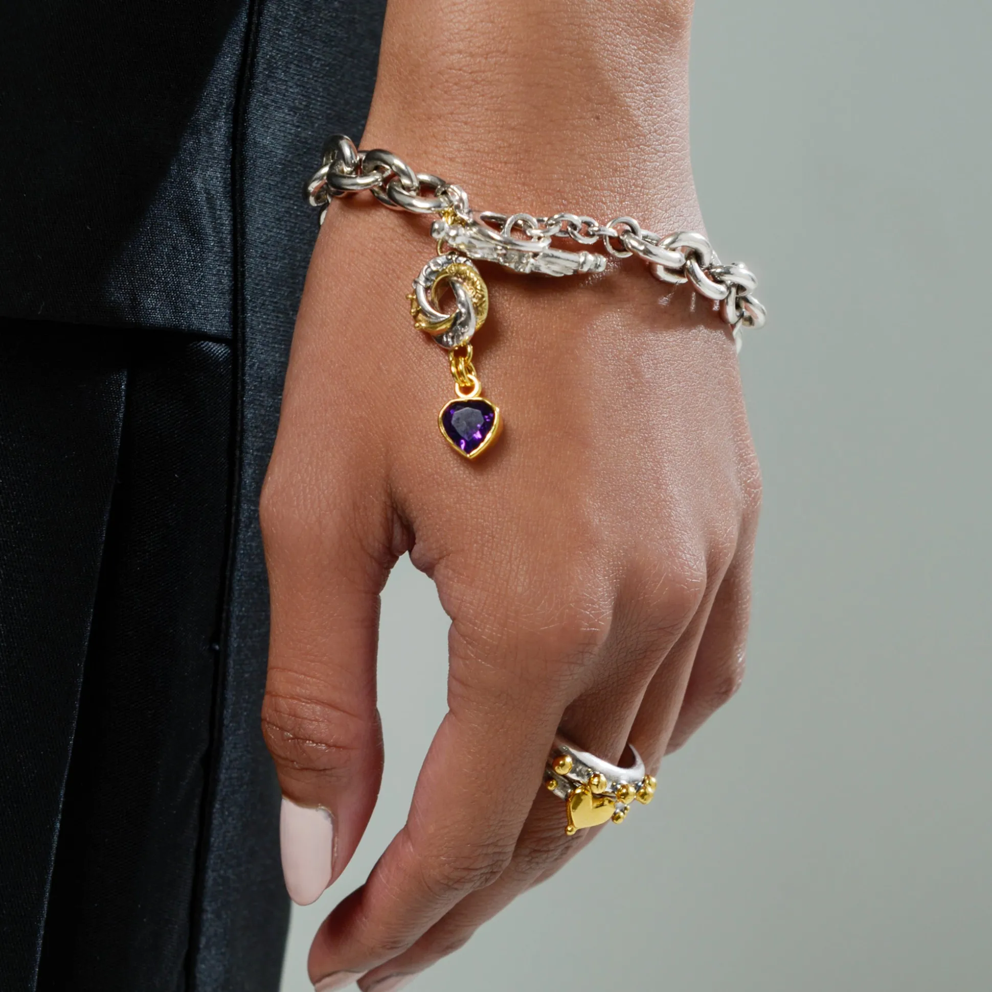 Chunky Oval Algerian Loveknot Bracelet