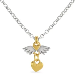 Classic Winged Heart Drop Necklace