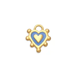 Cornflower Blue Sacred Heart Charm