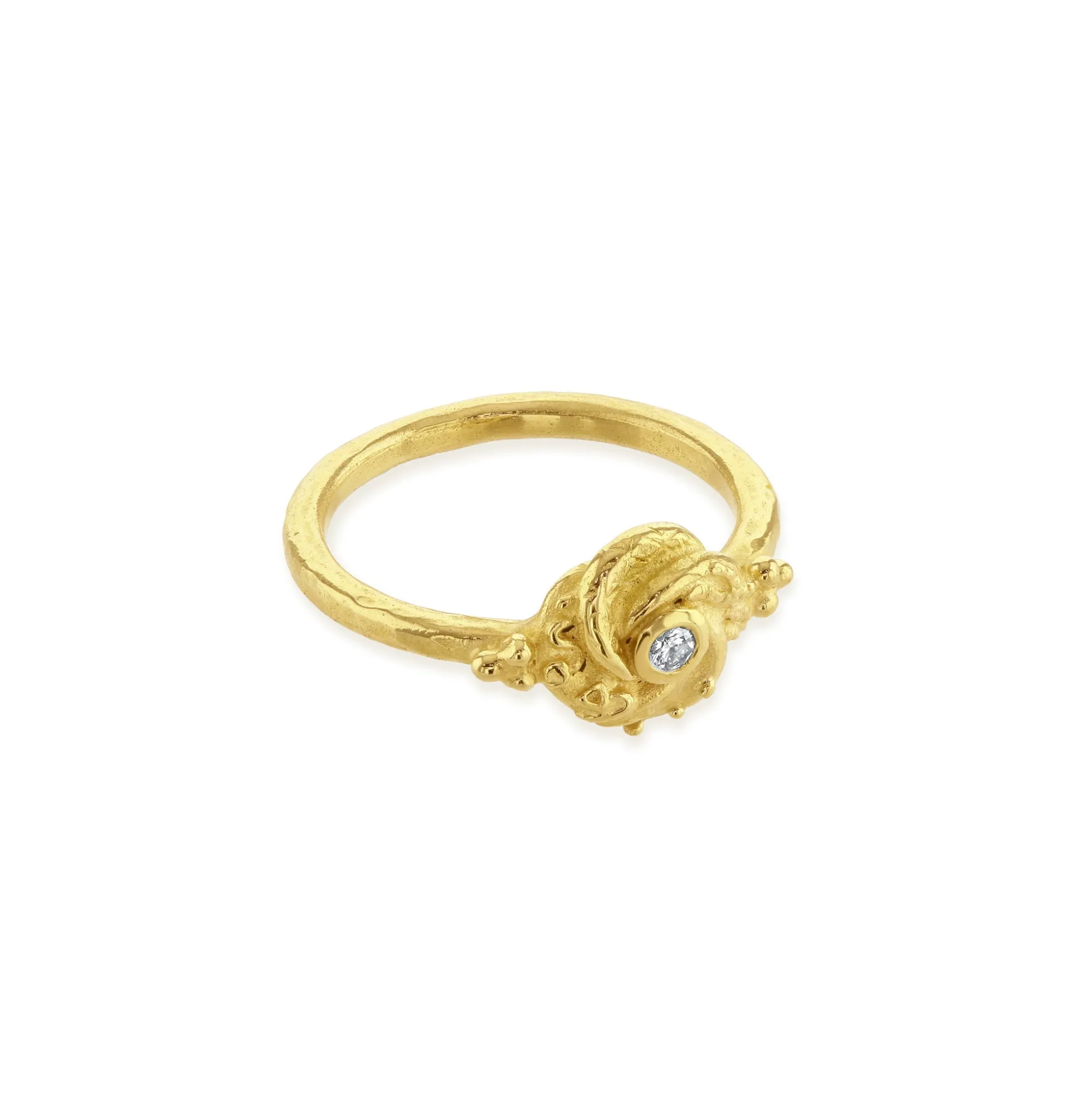 18ct Gold & Diamond Tiny Algerian Loveknot Ring