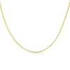 18ct Solid Gold Fine Oval Belcher Chain