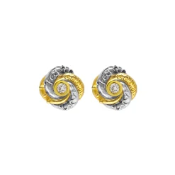 Diamond Mini Algerian Loveknot Earrings