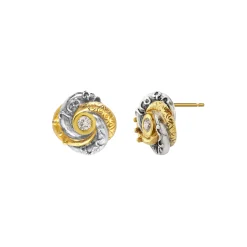 Diamond Mini Algerian Loveknot Earrings