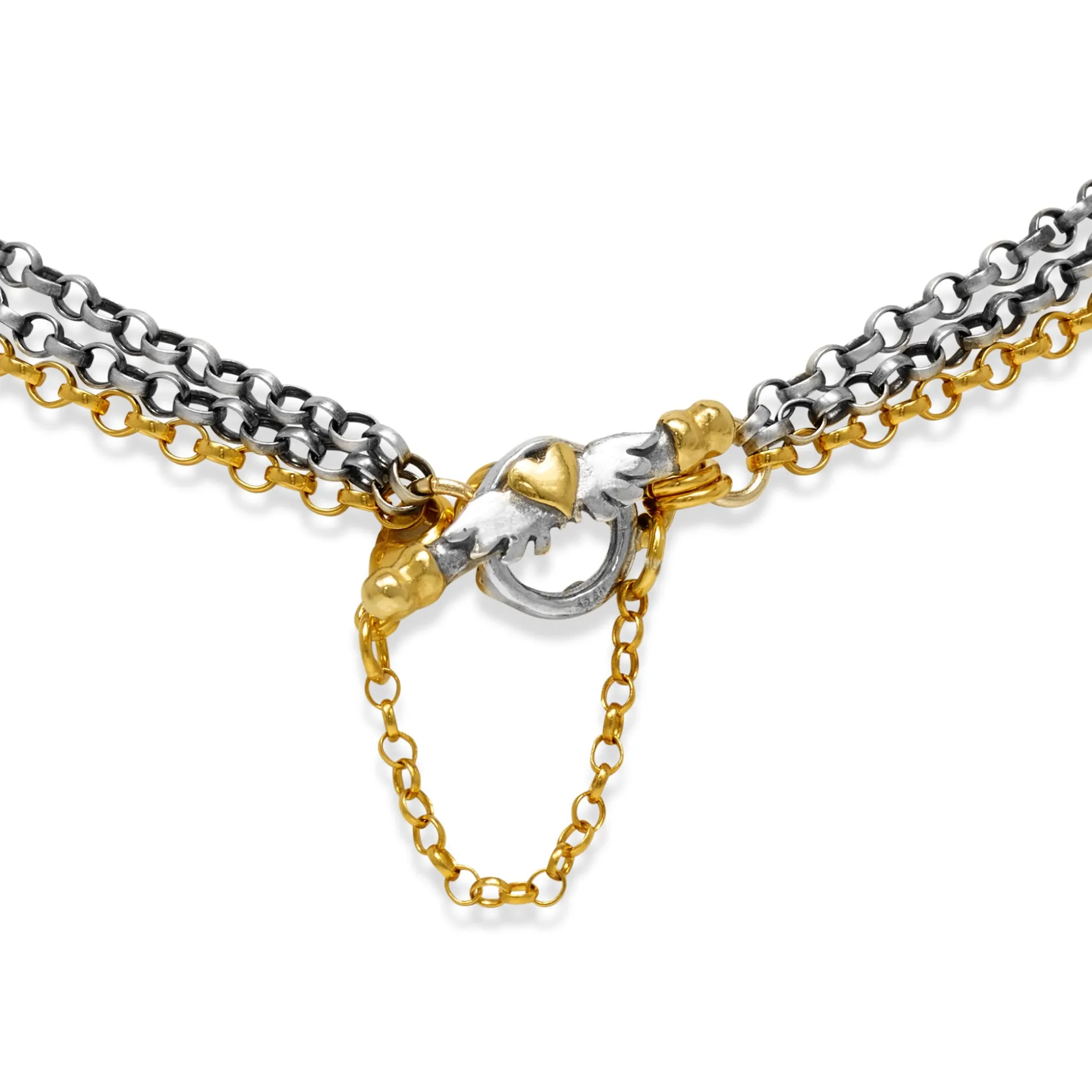 Diamond Set Mini Algerian Loveknot Necklace