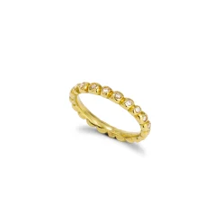 Diamond Set Pebble Ring
