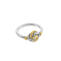 Diamond Set Tiny Algerian Loveknot Ring