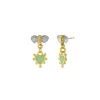 Elephant & Enamel Heart Drop Earrings