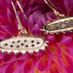 Gold & Diamond Amulet Earrings