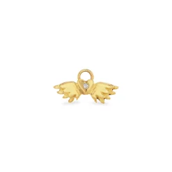 Gold & Diamond Classic Winged Heart Charm