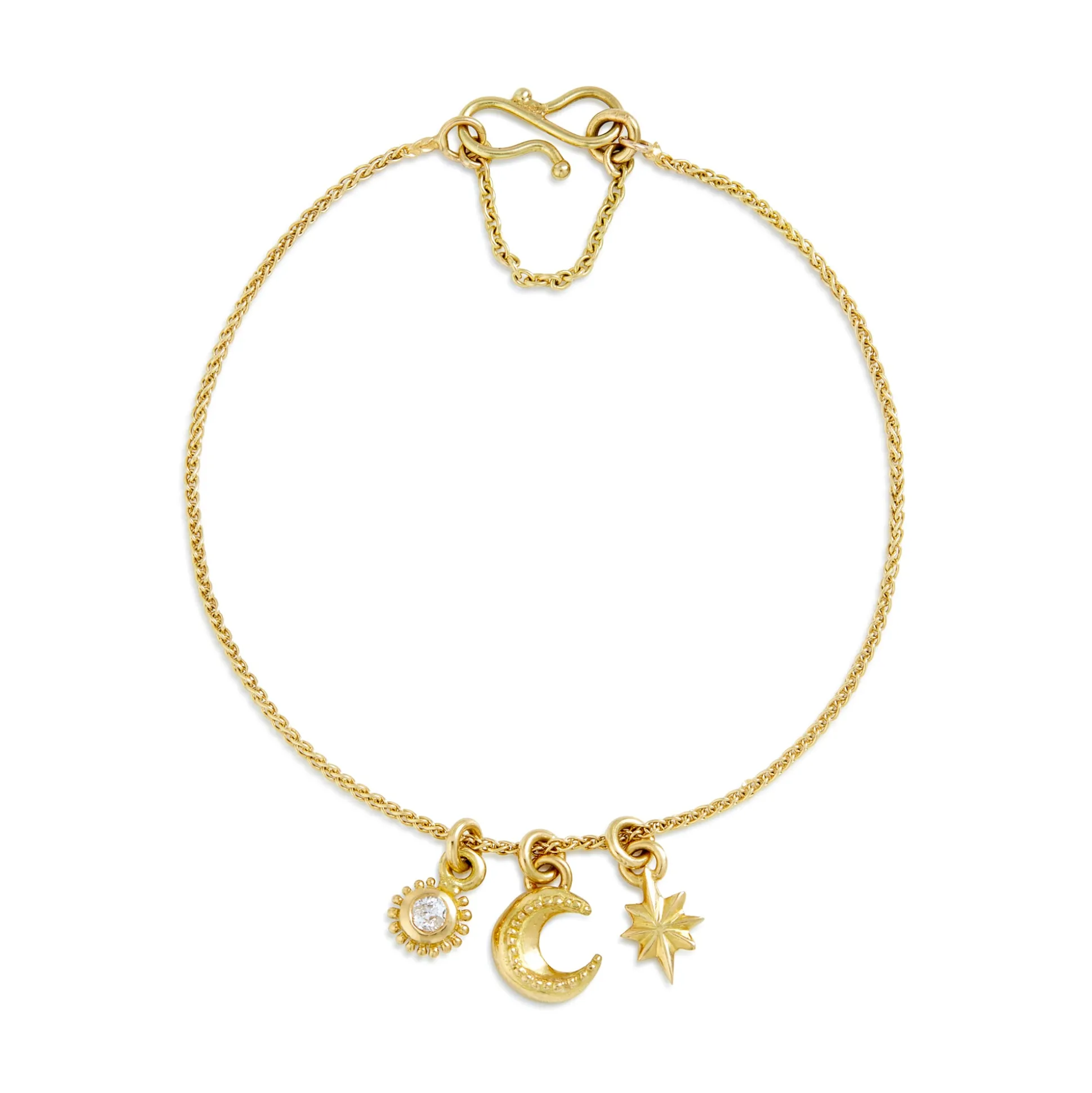 Gold & Diamond Cosmic Cluster Bracelet | Sophie Harley London