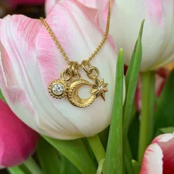 Gold & Diamond Cosmic Cluster Necklace
