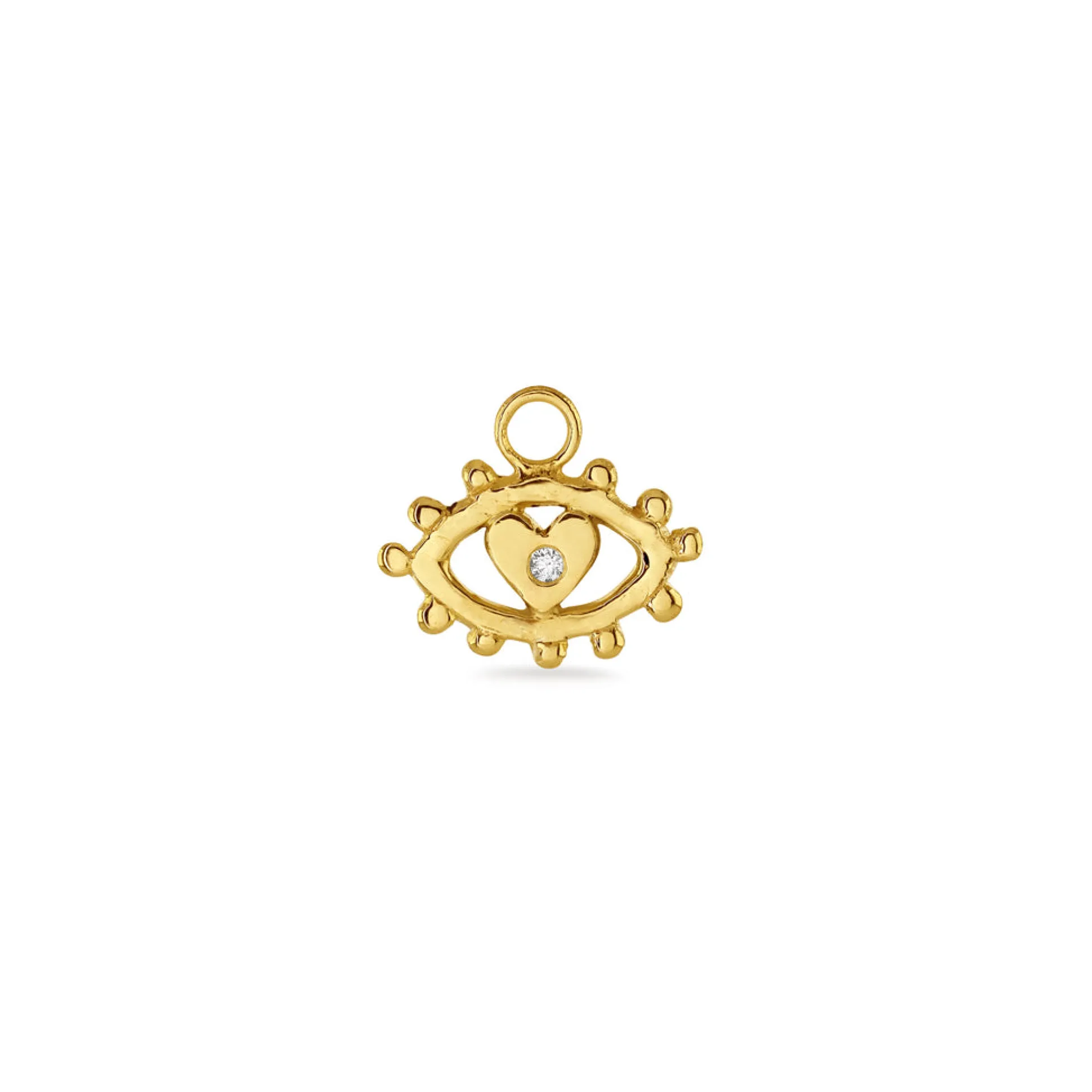 Gold & Diamond Eye Charm