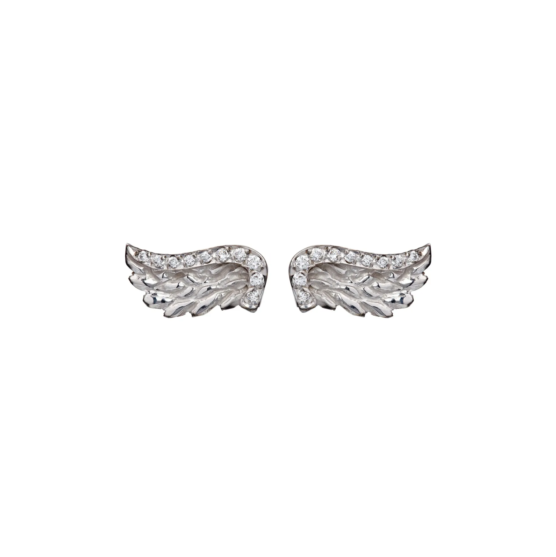 Gold & Diamond Venetian Wing Studs | Sophie Harley London