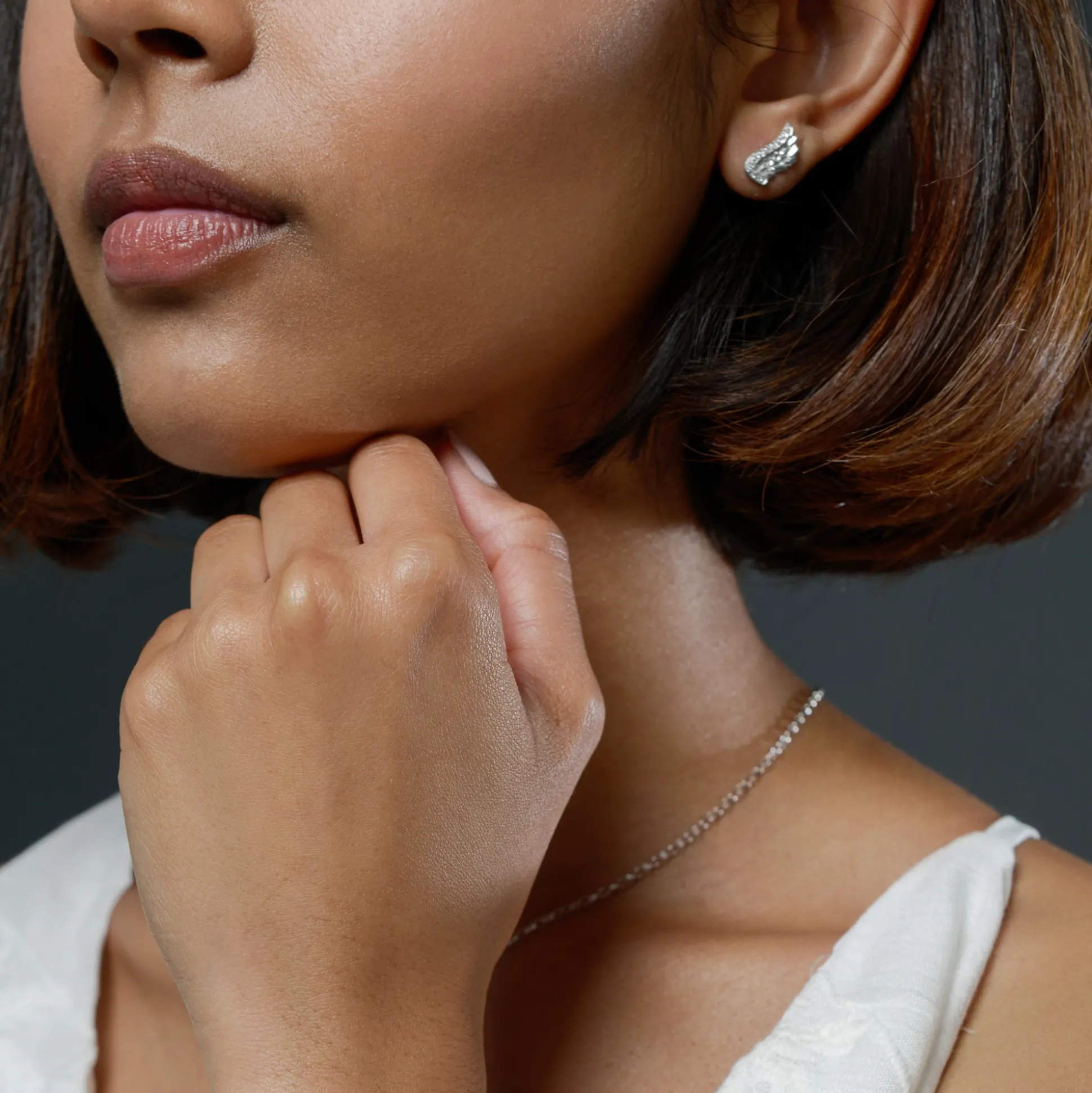 Gold & Diamond Venetian Wing Studs | Sophie Harley London