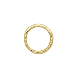 Gold Chubby Hammered Ring