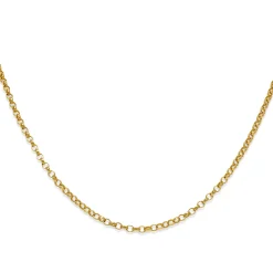 Gold Plated Fine Oval Belcher Chain Necklace