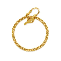 Gold Plated Heavy Round Belcher Bracelet