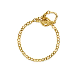 Gold Plated Medium Oval Belcher Bracelet