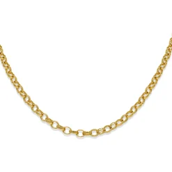 Gold Plated Medium Oval Belcher Chain Necklace