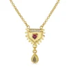 Gold, Ruby & Diamond Totem Necklace