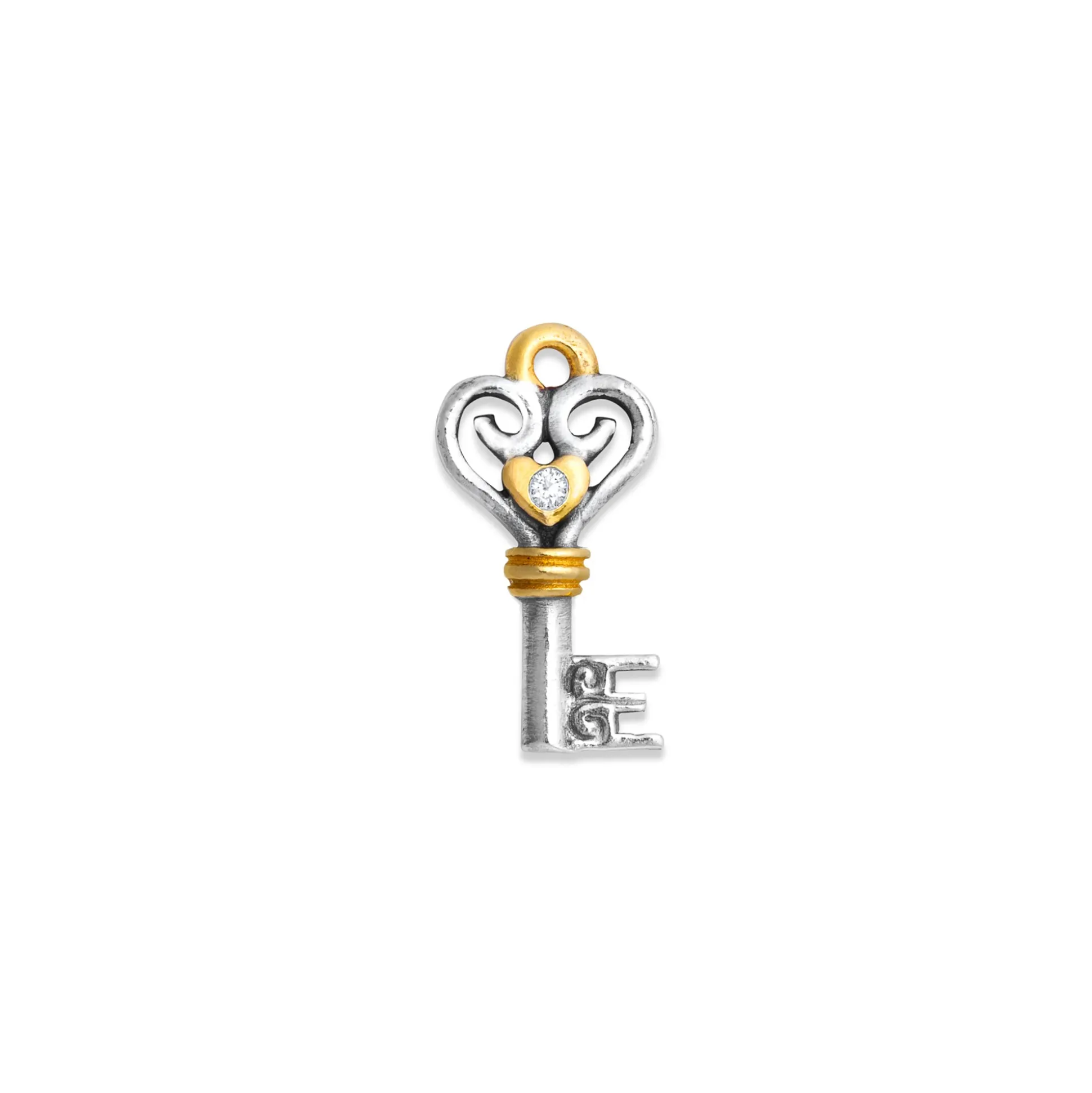 Heart Key Charm