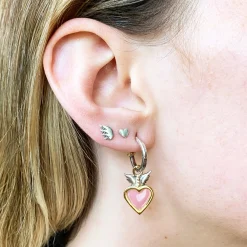 Highbury Heart Mini Hoop Earrings