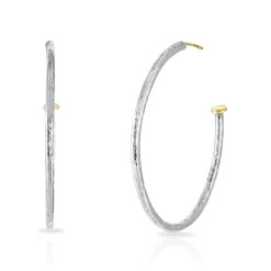 Maxi Hammered Hoop Earrings