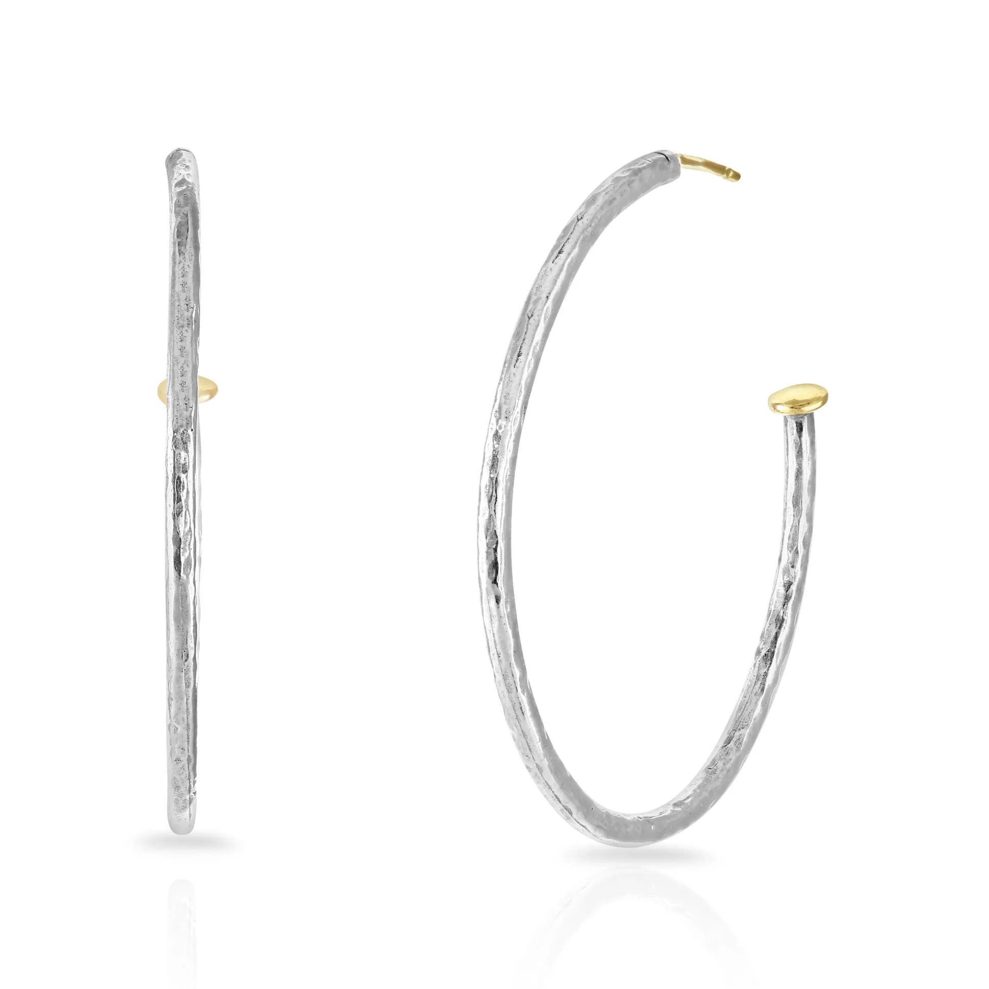 Maxi Hammered Hoop Earrings