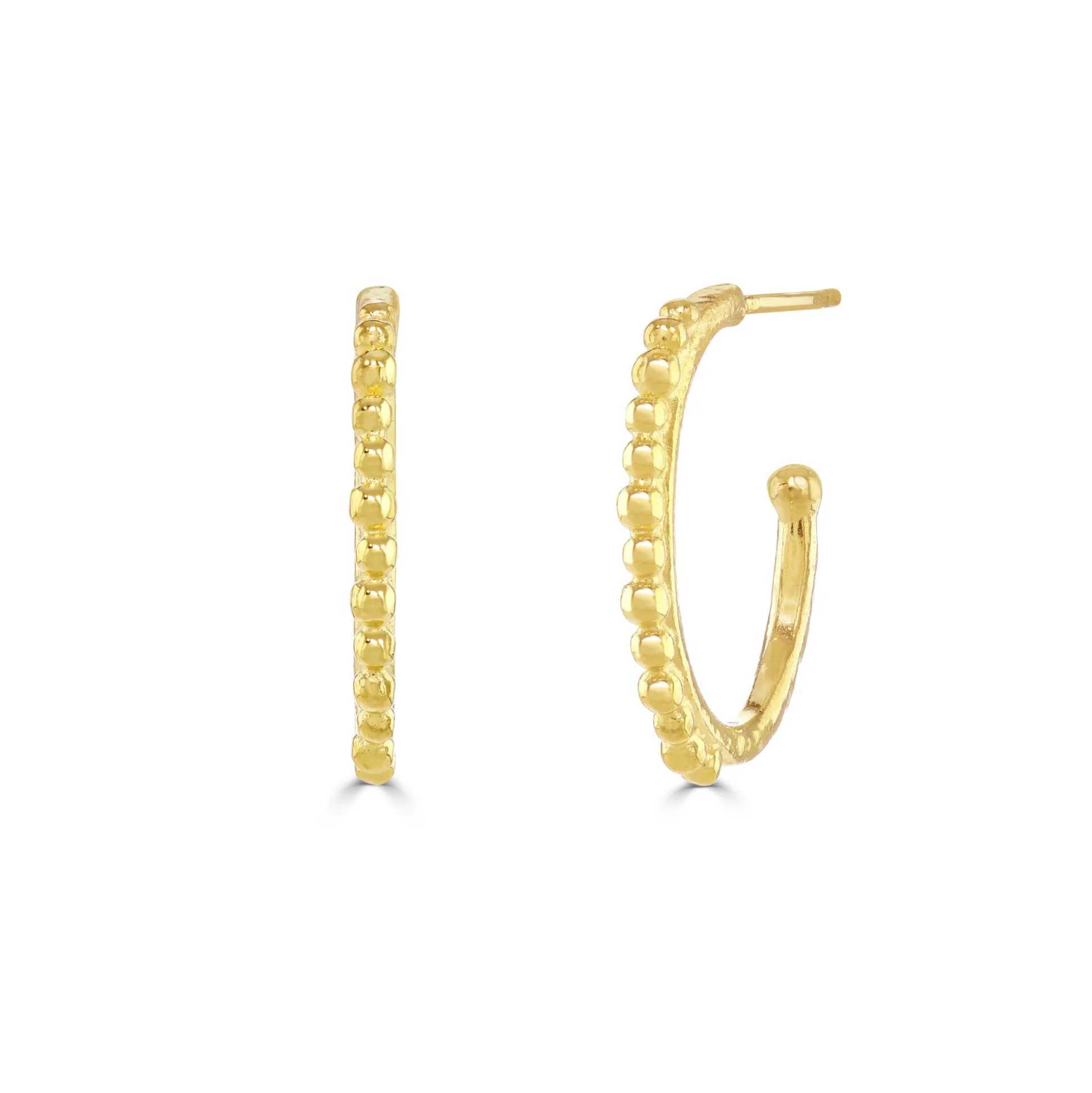 Medium Skinny Bobble Hoops