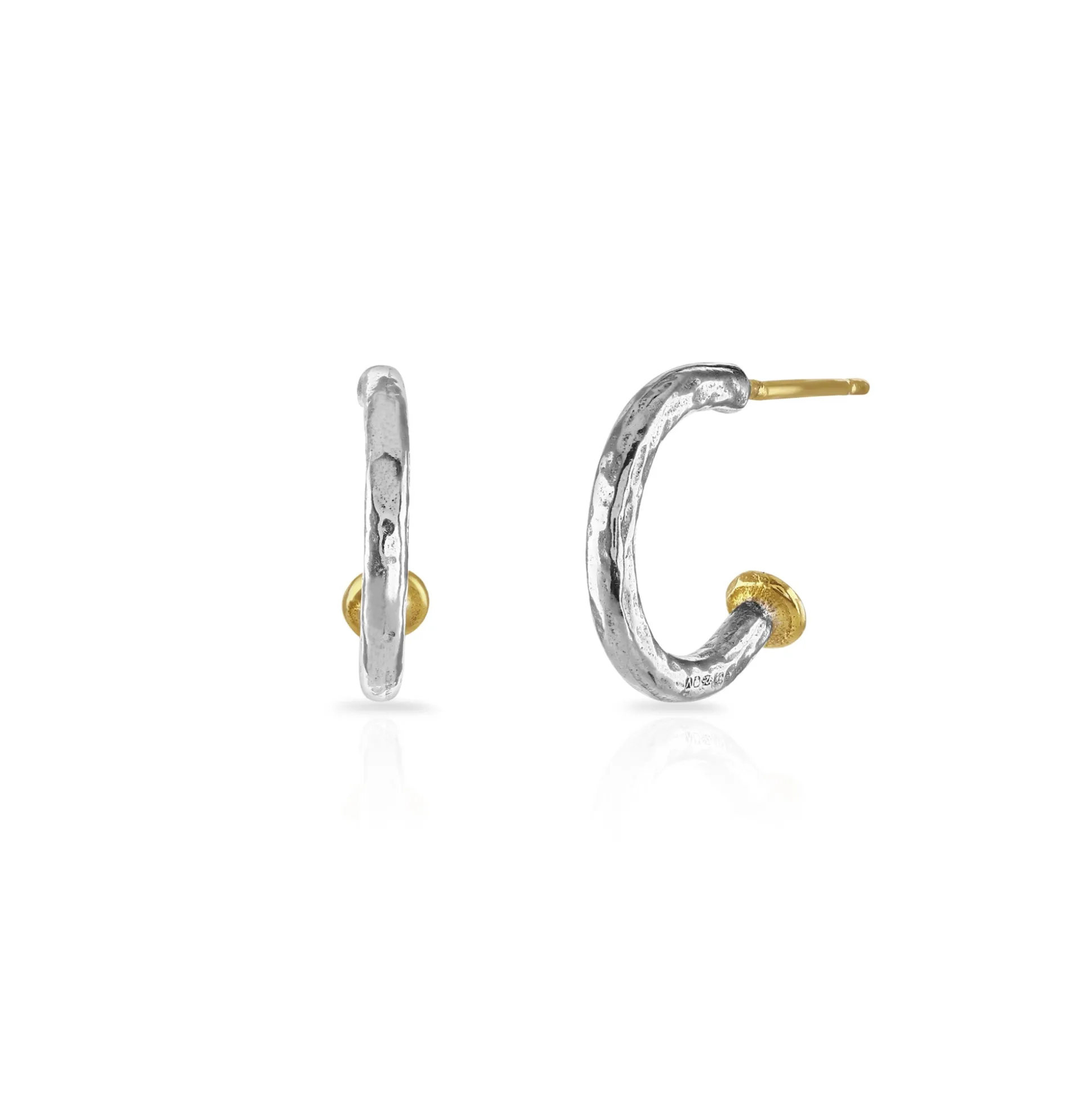 Mini Hammered Hoop Earrings