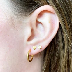 Mini Hammered Hoop Earrings