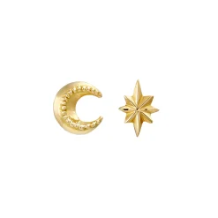 Mini Moon & Star Stud Earrings | Sophie Harley London