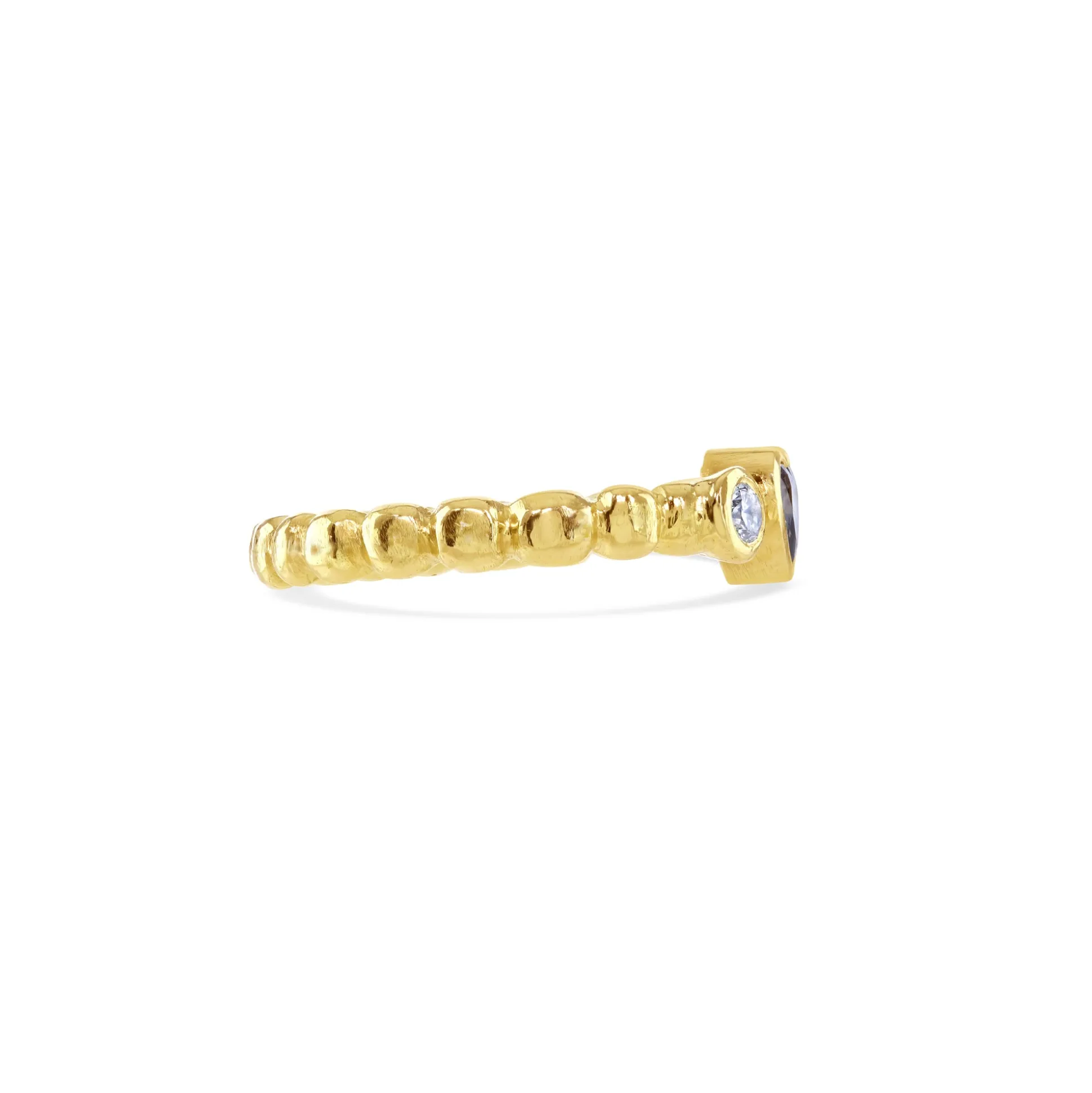 Mink Diamond Heart Tutti Frutti Ring