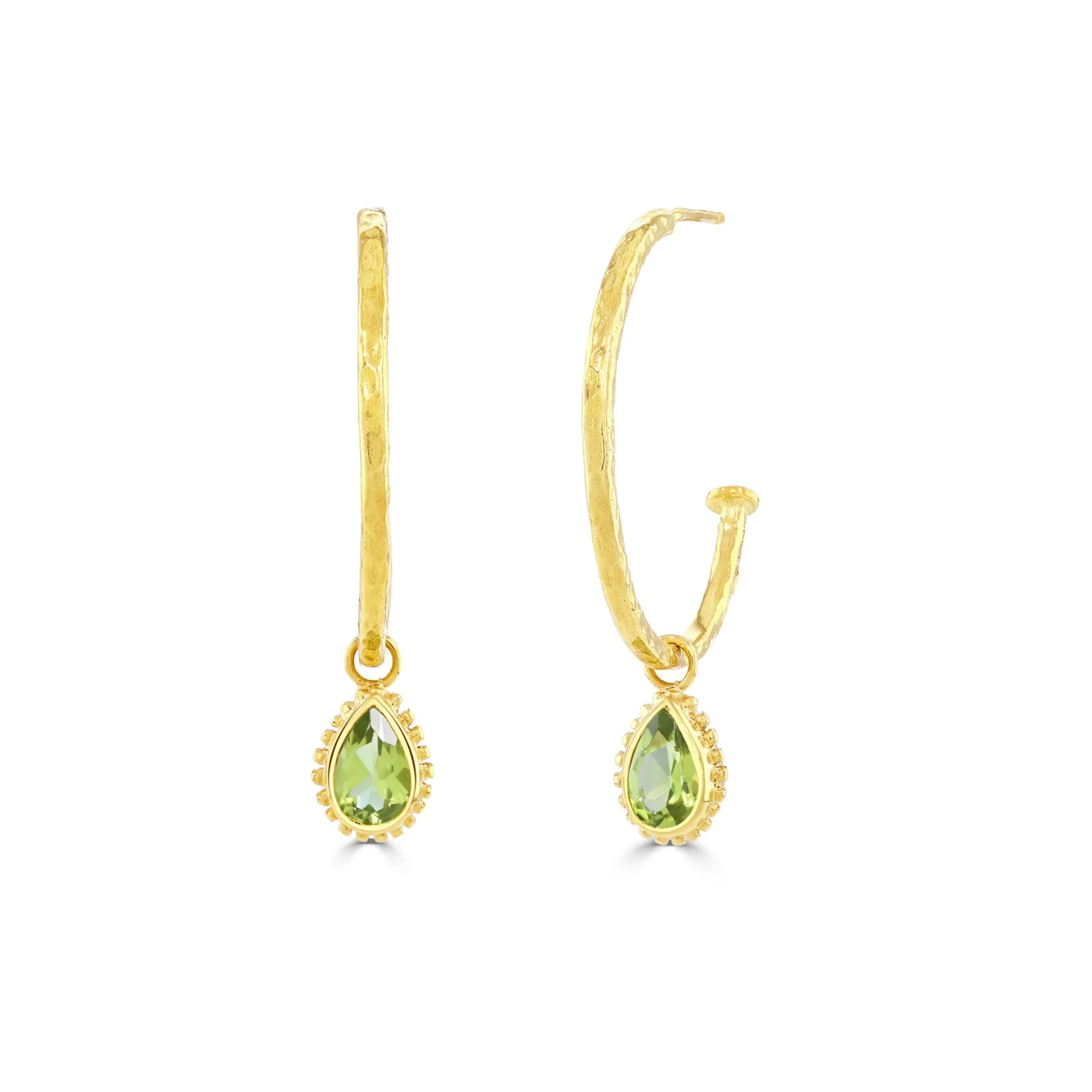Peridot Midi Hoop Earrings