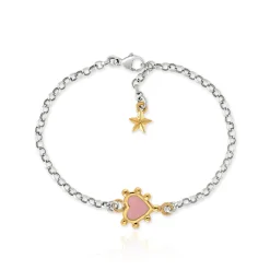 Pink Boho Heart Bracelet