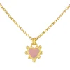 Pink Boho Heart Necklace