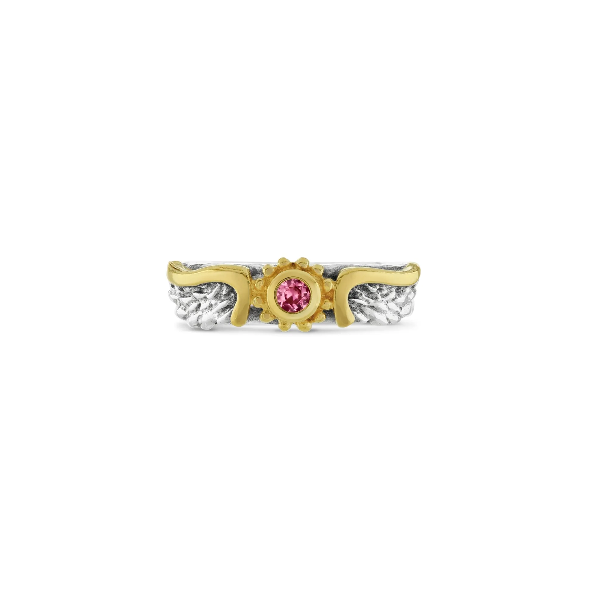 Pink Sapphire Venetian Wing Ring