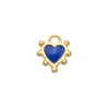 Prussian Blue Boho Heart Charm