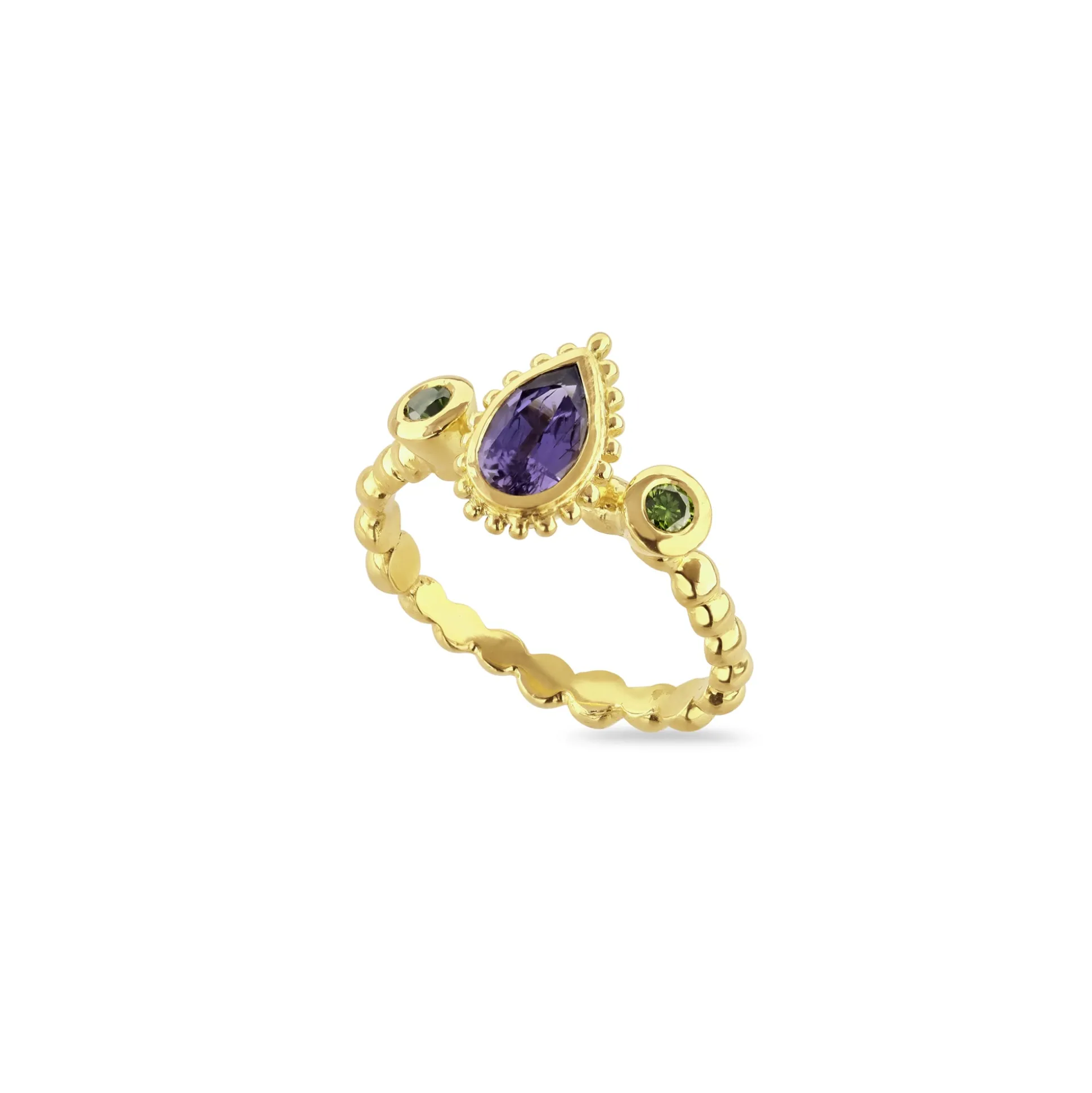Purple Sapphire Tutti Frutti Ring