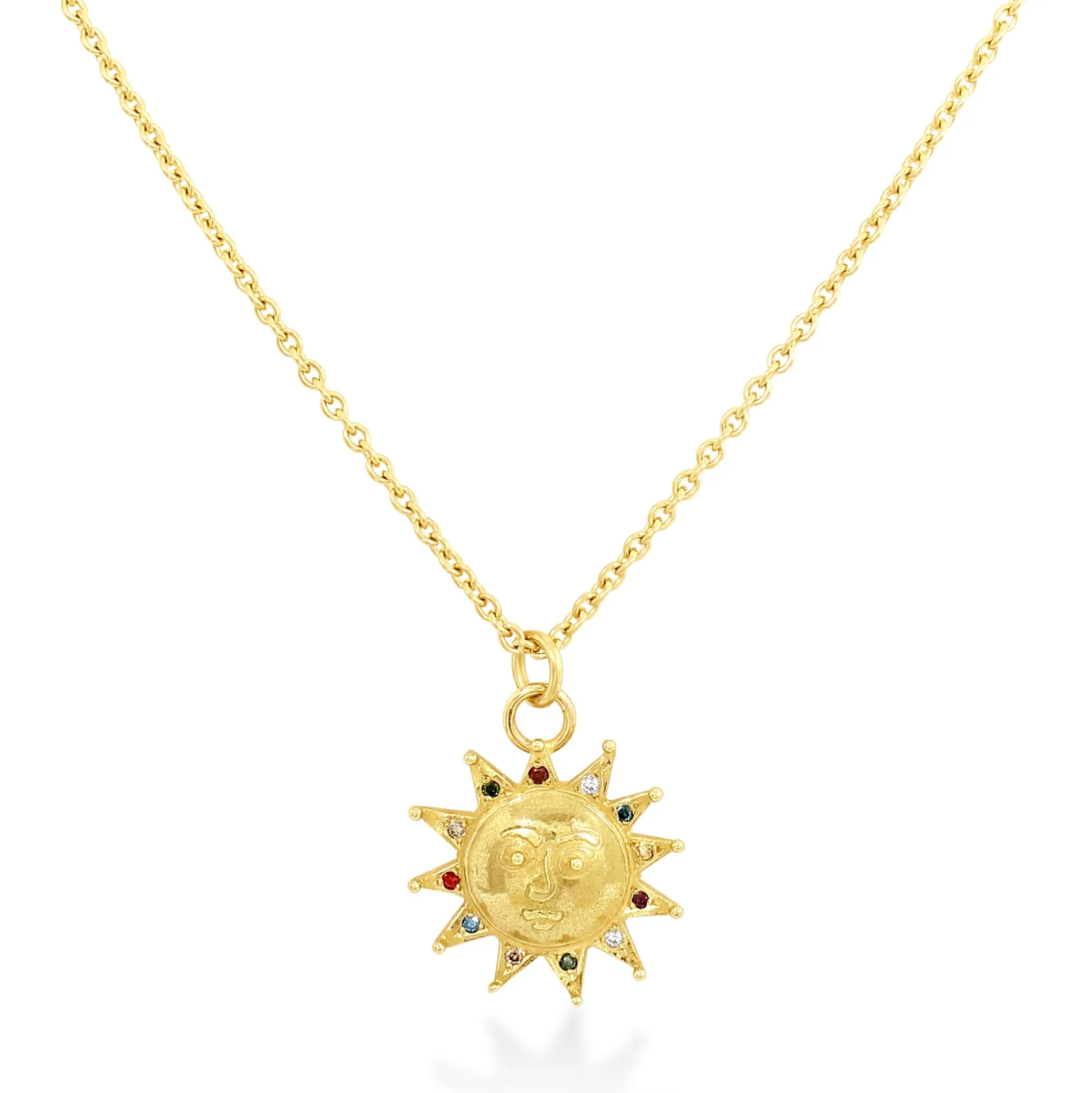 Rainbow Diamond Solar Necklace