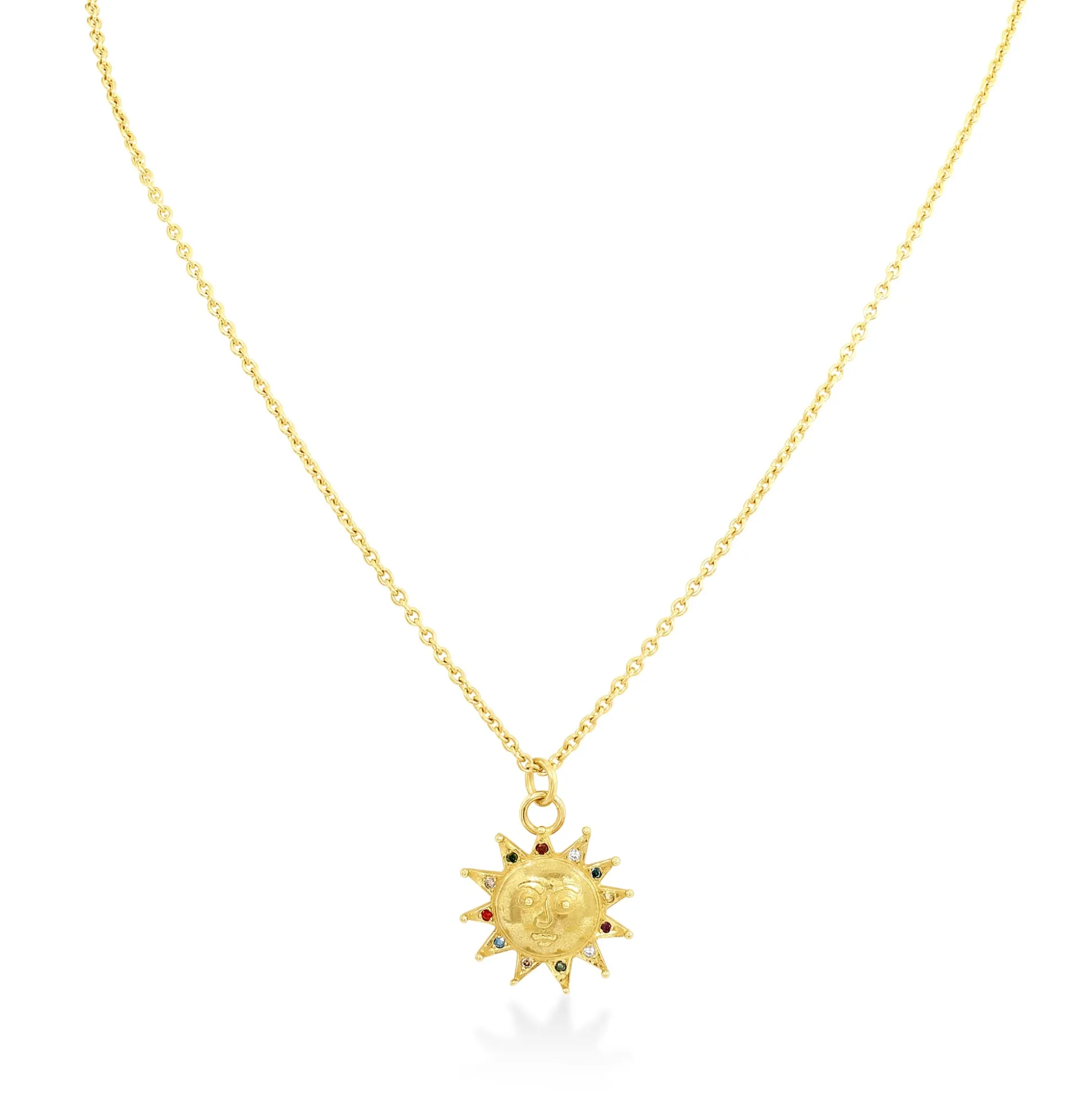 Rainbow Diamond Solar Necklace