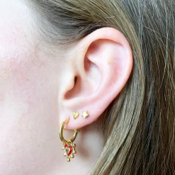 Red Sacred Heart Earrings