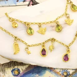 Rhodolite Garnet Celestial Gem Necklace