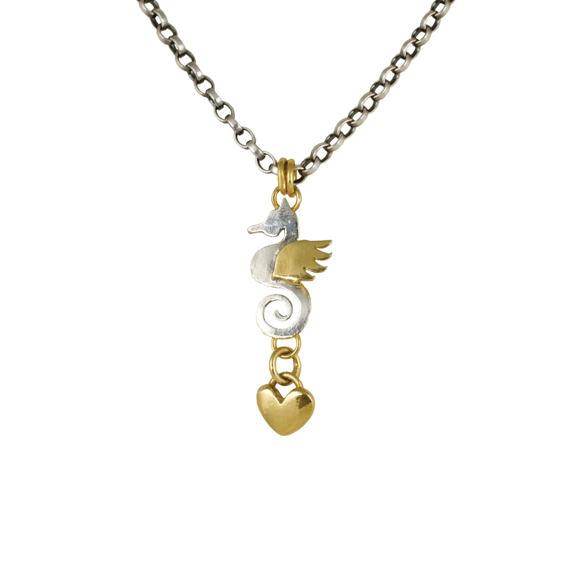 Seahorse Heart Drop Necklace | Cult Classics | Sophie Harley London